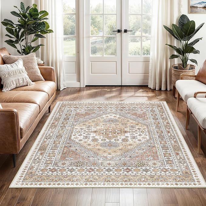 4x6 Area Rugs for Living Room, Non-Slip Backing Small Kids Rugs for Bedroom by Restydon