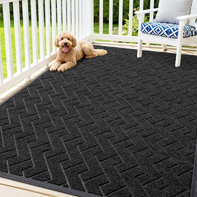 OLANLY Front Door Mat Indoor Outdoor Entrance, Waterproof All-Season, by OLANLY
