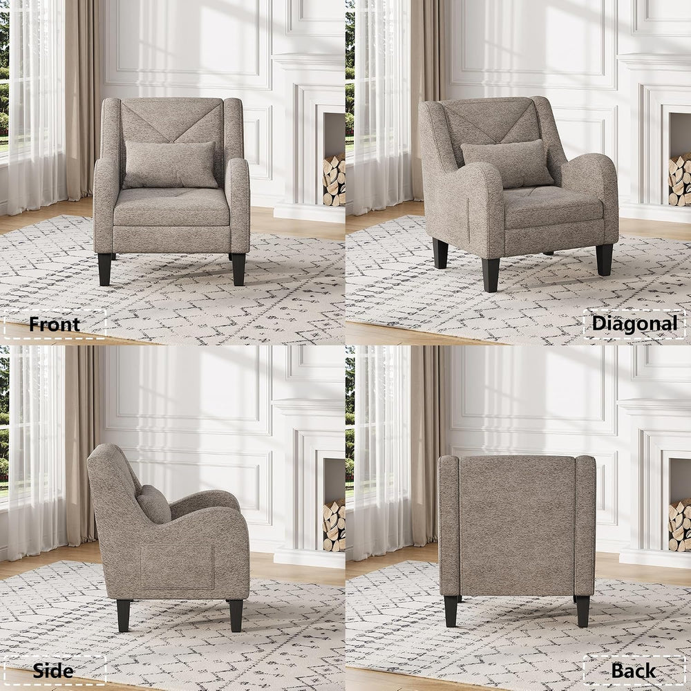 Maupvit Chenille Accent Chair for Living Room Bedroom Chair Comfy Reading Cha...