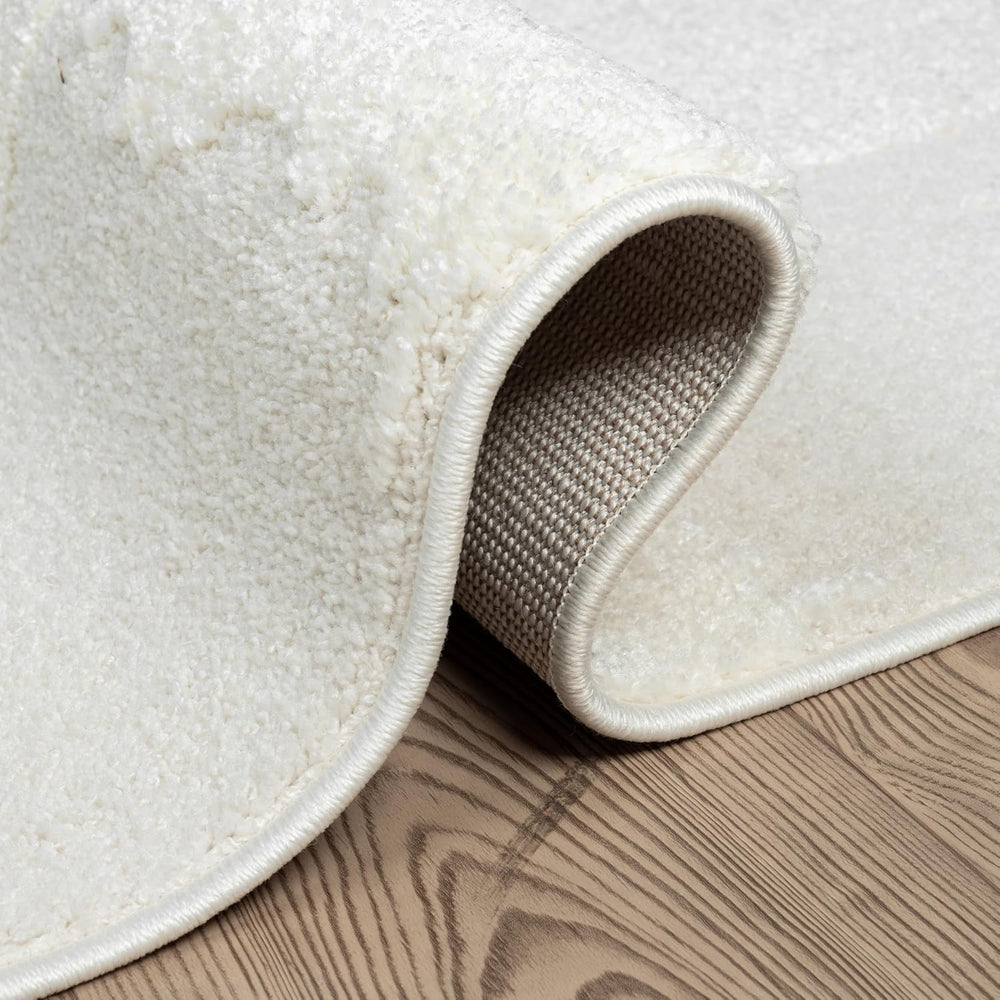 Abani Nomad Cream Area Rug 6' x 9' for Living Room, Bedroom - Tone-on...