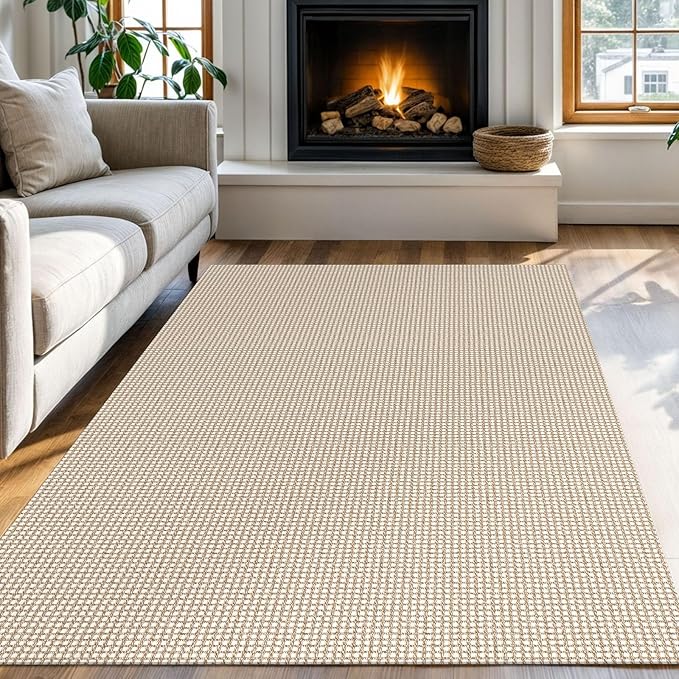 KOZYFLY Washable Area Rug 4x6 ft Non Slip Rubber Backed Living Room Rugs - Image 8