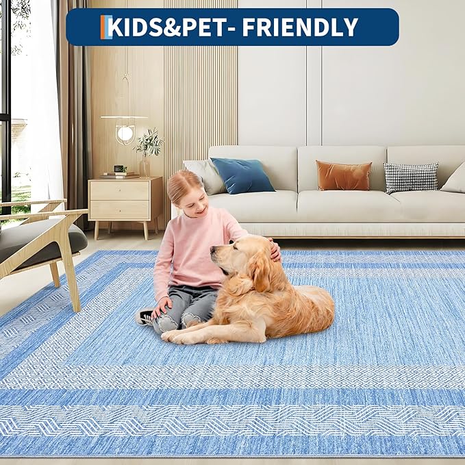 GarveeHome Small Bedroom Area Rug 3x5 Bordered Area Rug - Image 8