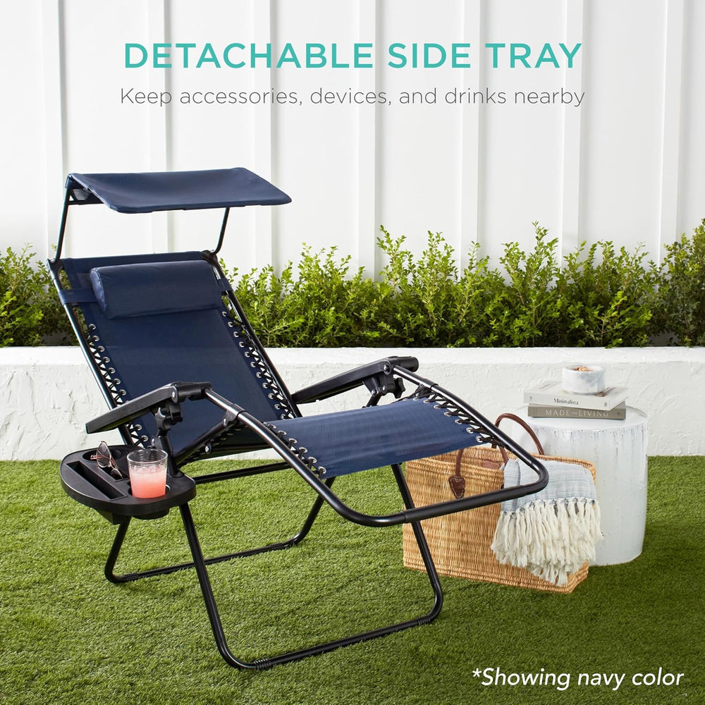 Best Choice Products Folding Zero Gravity Outdoor Recliner Patio Lounge Chair...
