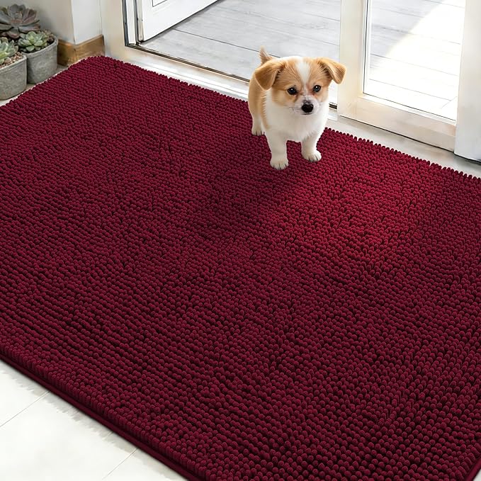 OLANLY Dog Door Mat for Muddy Paws 48x30, Absorbs Moisture and Dirt, Absorbent by OLANLY