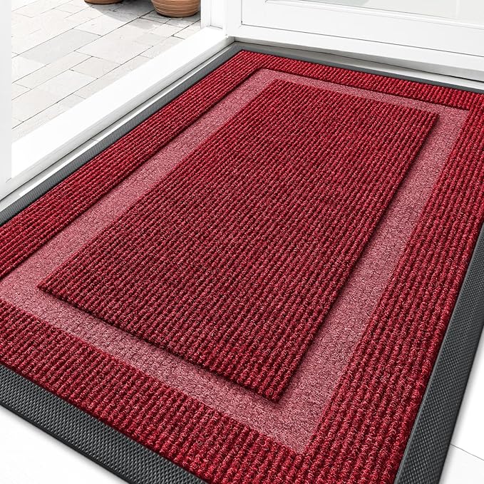 OLANLY Front Door Mat Indoor Outdoor Entrance, Waterproof All-Season, by OLANLY