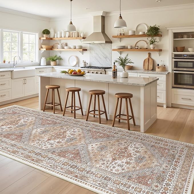 3x12 Runner Rug for Hallway, Non-Slip Long Bathroom Rugs Runner for Kitchen - Image 4