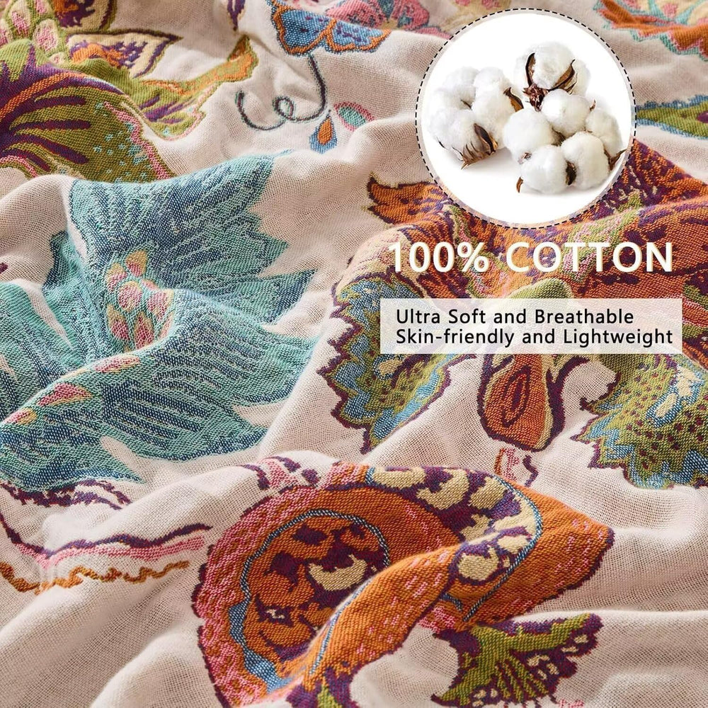 Boho Throw Blanket Farmhouse Decor Throw Blanket Bohemian Blanket for Bed 100...