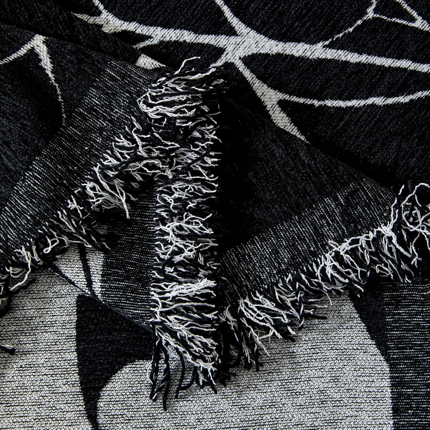 Cmfshape Halloween Sofa Couch Cover,Skull Prank Sofa Slipcovers for 3 Cushion Couch,Black Sofa Towel for Living Room Sectional,Furniture Protector for Pets,Kids-71"x102"