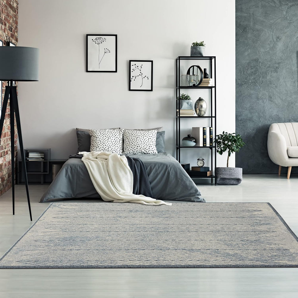 LUXE WEAVERS Blue 6x9 Geometric Area Rug