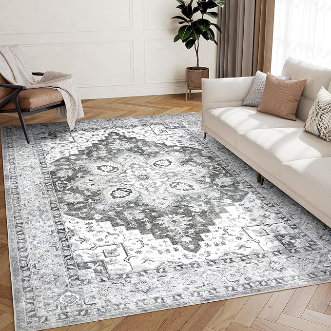 AMADA HOMEFURNISHING 5x7 Area Rugs, Washable Living Room Rug Low-Profile - Image 6