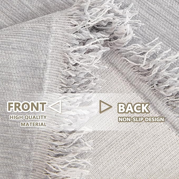 MYSKY HOME Light Gery Chenille Sofa Cover - Image 5