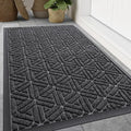 Smiry Front Door Mat Outside Entrance, Heavy Duty Sturdy Natural Rubber Doormat by Smiry