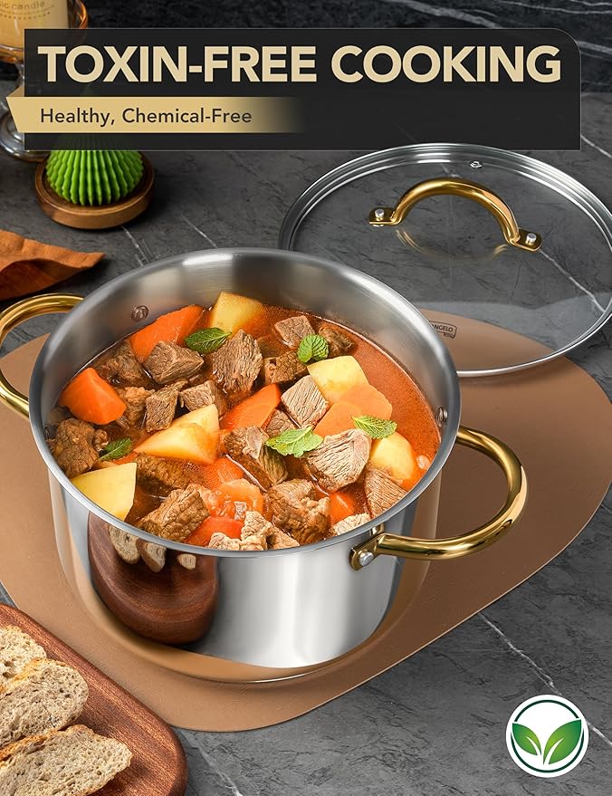 MICHELANGELO Stainless Steel Stock Pots - Image 3