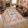 GarveeHome Terracotta Teal 8x10 Area Rugs by GarveeHome
