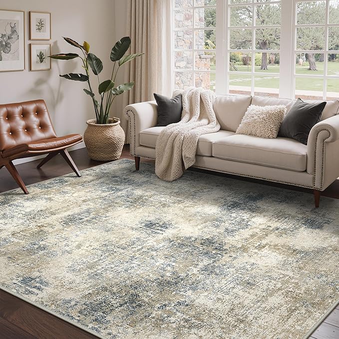 Area Rugs 6x9 for Living Room Bedroom, Modern Abstract Machine Washable Rug by BEIMO