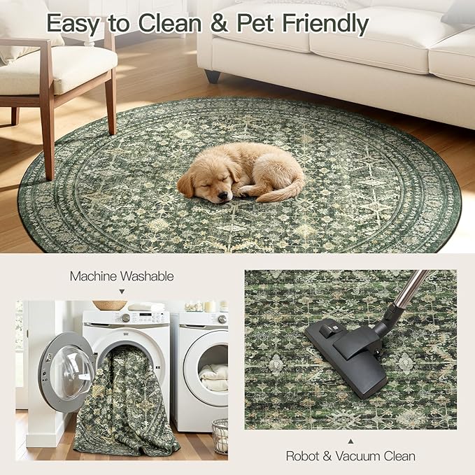 Lofus 4ft Area Rugs for Living Room, Soft Boho Carpets for Bedroom Dining Room - Image 6