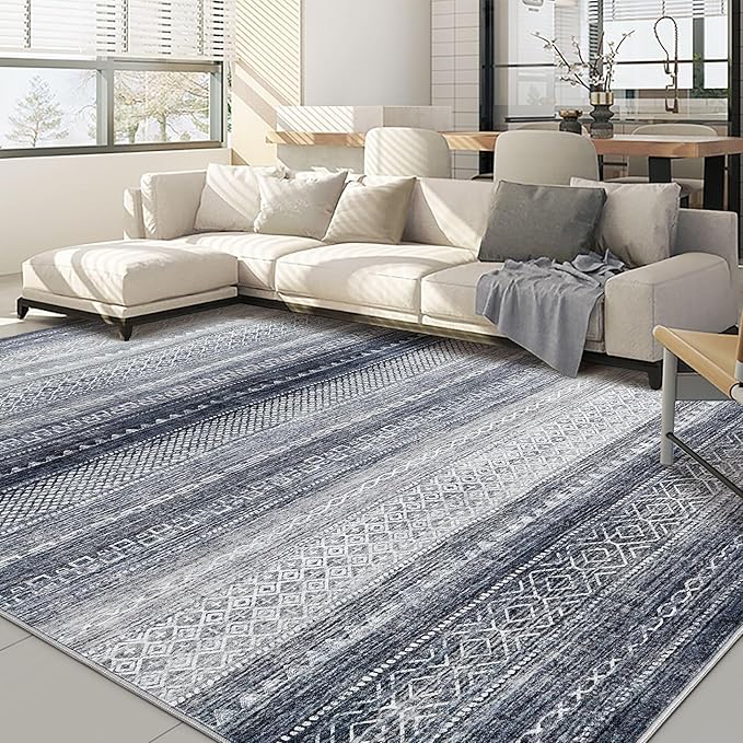 Nakagishi 10x12 Area Rug Living Room: Washable Boho Large Neutral Modern Soft by NakagishiAreaRug