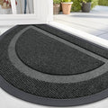 OLANLY Half Circle Door Mat Indoor Outdoor Entrance Welcome, Waterproof by OLANLY