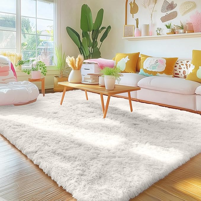 OLANLY 4x11 Area Rugs for Living Room Bedroom, Machine Washable Soft Fluffy - Image 5