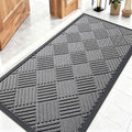 OLANLY Front Door Mat Outside Entrance 47x23, Heavy Duty Sturdy Natural Rubber by OLANLY