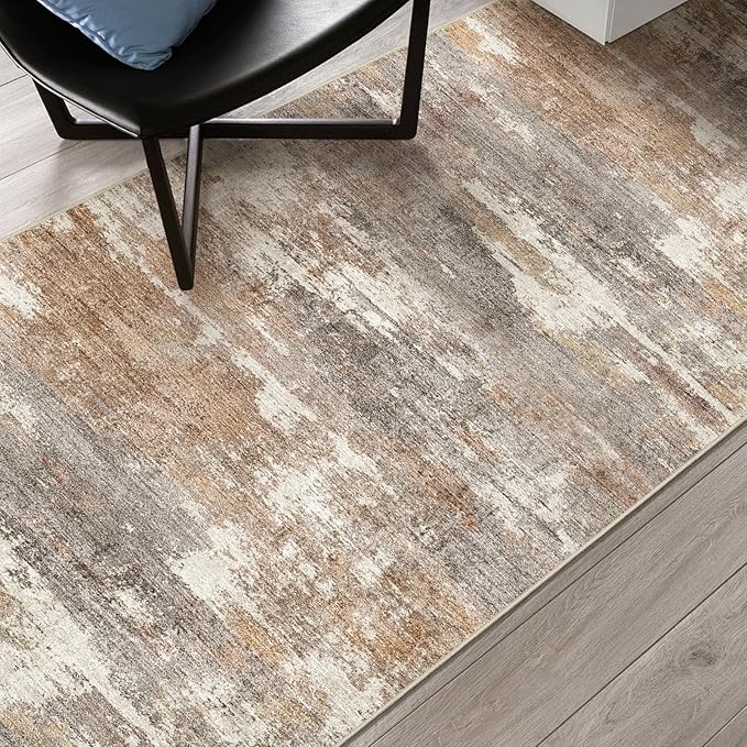 2x3 Washable Entryway Area Rug: Modern Abstract Small Runner Rug - Image 7