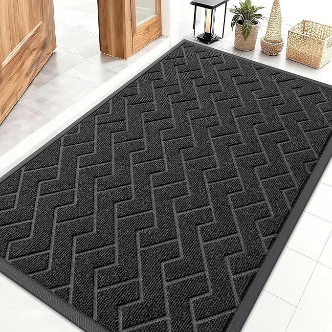 OLANLY Front Door Mat Indoor Outdoor Entrance, Waterproof All-Season, by OLANLY