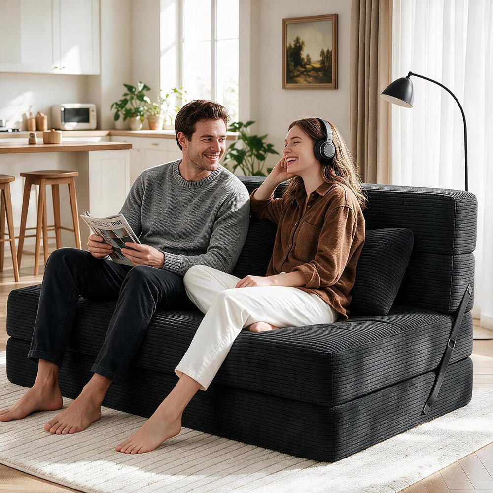 Convertible Sofa Bed,Loveseat Folding Floor Futon Sleeper Sofa Couch Bed
