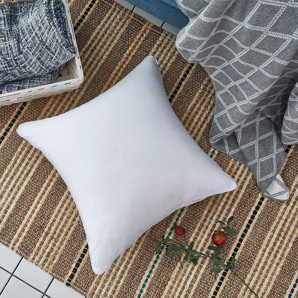 Oubonun 20 x 20 Throw Pillow Inserts (Set of 2) with 100% Cotton Cover - 20 I...