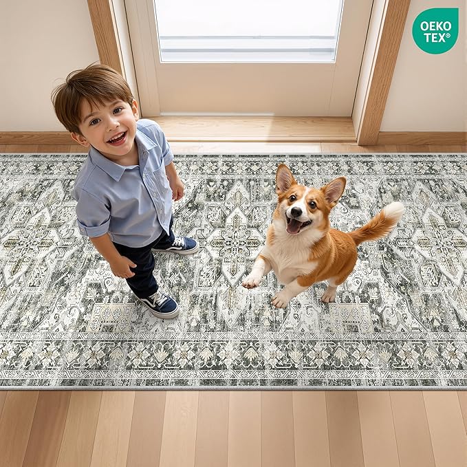 Hallway Runner Rug 2x12, Extra Long Washable Runner Rugs - Image 9