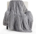 Bedsure GentleSoft Fluffy Grey Throw Blanket, Soft Sherpa Fleece Fuzzy Plush by BEDSURE