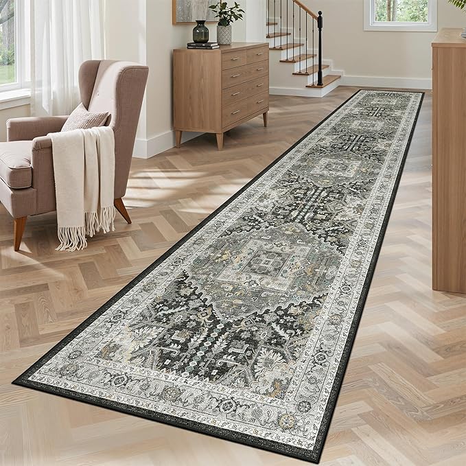 Madane Runner Rugs 2x12 Extra Long, Washable Non-Slip Hallway Runner Rug by Madane