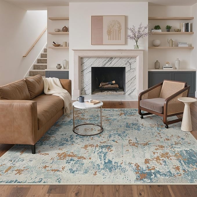 Area Rugs 8x10 for Living Room Bedroom, Modern Abstract Machine Washable Rug - Image 2
