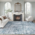 9x12 Area Rugs for Living Room, Abstract Non Slip Machine Washable Vintage Rugs by Soalmost
