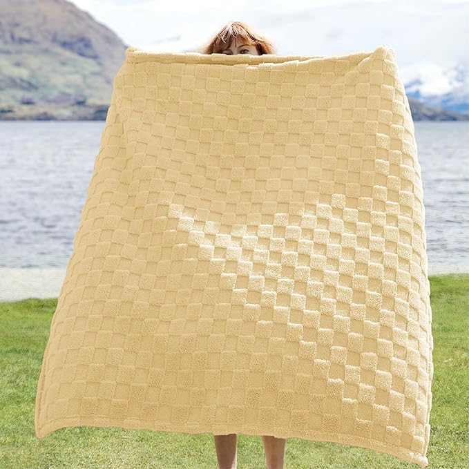 Bedsure GentleSoft Yellow Throw Blanket - Image 2