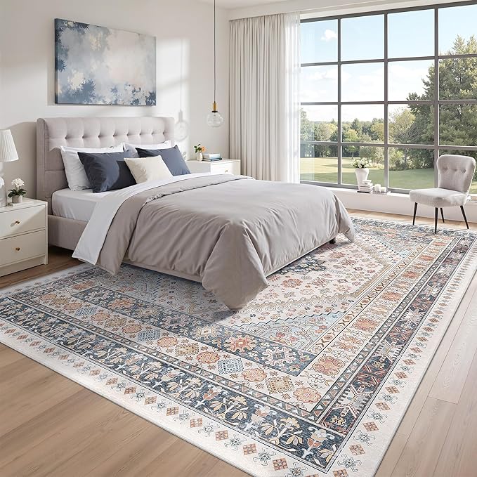 zesthome 9x12 Area Rugs for Living Room, Non-Slip Backing Washable Rugs - Image 9