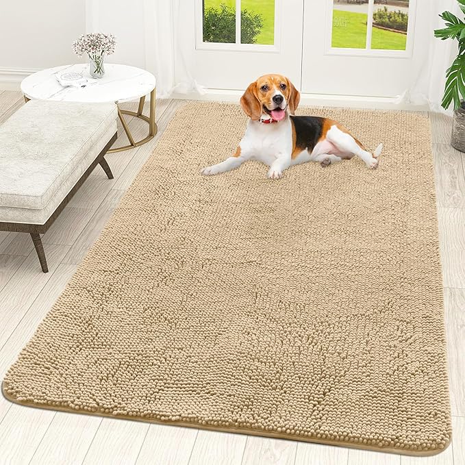 OLANLY Dog Door Mat for Muddy Paws 70x46, Absorbs Moisture and Dirt, Absorbent by OLANLY