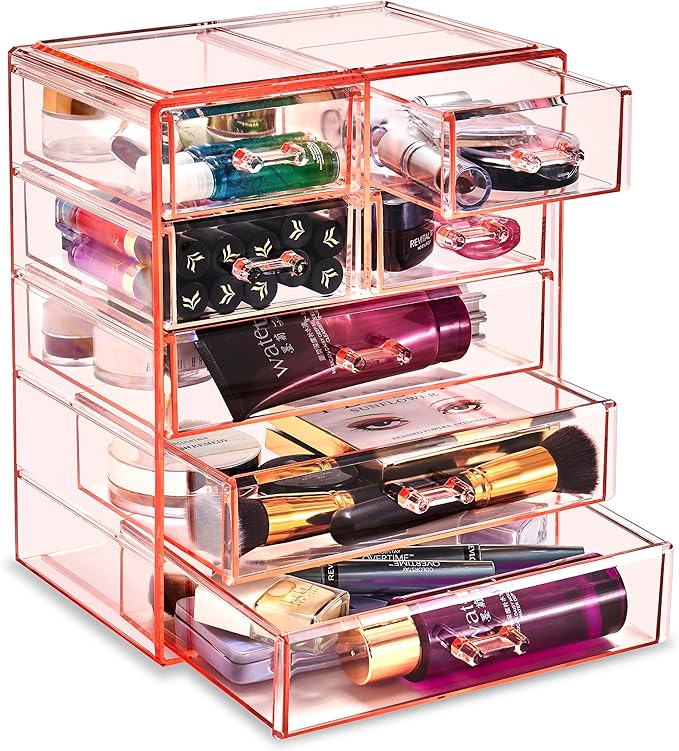 Sorbus Acrylic Makeup Organizer Set, 7-Drawer Vanity & Countertop Cosmetic by Sorbus