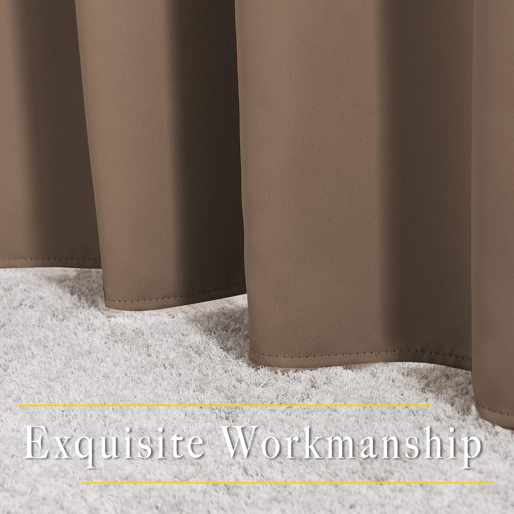 NICETOWN Blackout Curtains 84 inches Long 2 Panels, W52xL84, Cappuccino