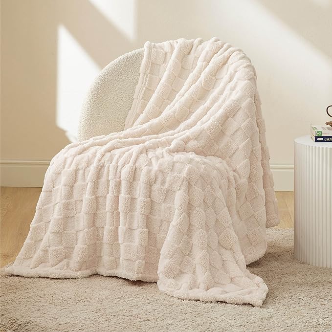 Bedsure GentleSoft Cream Throw Blanket - Image 6