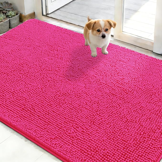 OLANLY Dog Door Mat for Muddy Paws 50x30, Absorbs Moisture and Dirt, Absorbent by OLANLY
