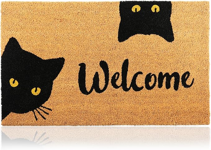 Welcome Cats - 24"x36" - Coir Door Mat - Welcome Mats by AmaruDoorMats