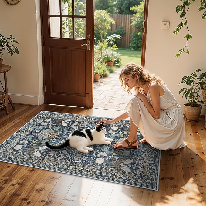 Washable 3x5 Entryway Area Rugs: Ultra Soft Low Pile Carpet - Image 5