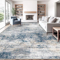 10x12 Area Rug for Living Room, Washable Modern Abstract Large Area Rug Neutral by XLUEZ