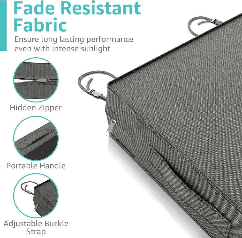 YENING 25x25 Memory Foam Outdoor Chair Cushions Waterproof 4 Inch Extra Thick...