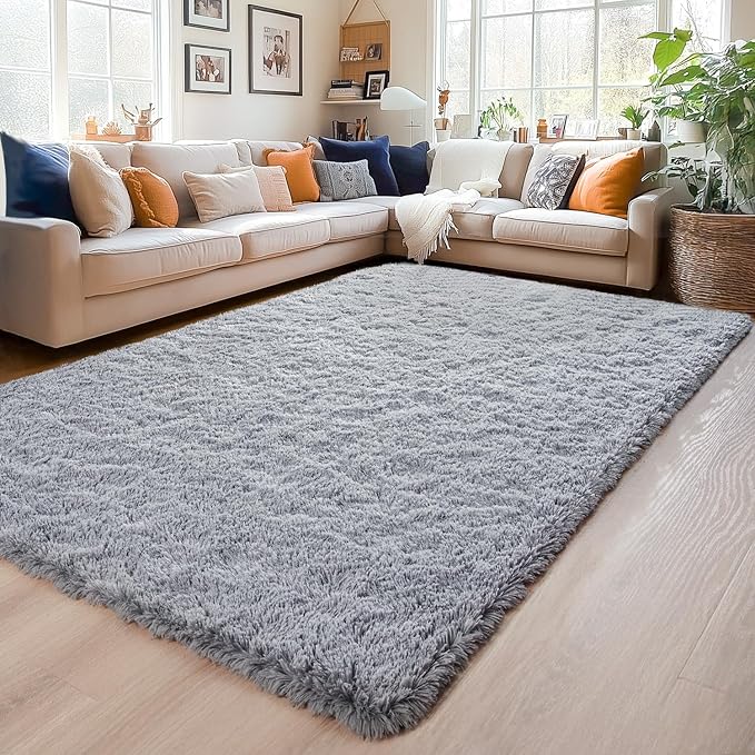 Chicrug Soft Area Rugs for Bedroom Living Room Plush Fluffy Rug 6x9 Feet - Image 2