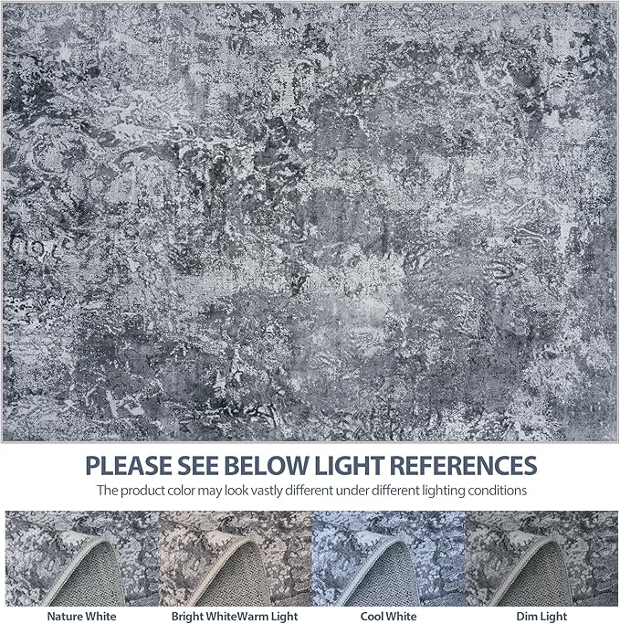 6x9 Area Rugs for Living Room Rug Washable: Abstract Rug for Dining Room - Image 7