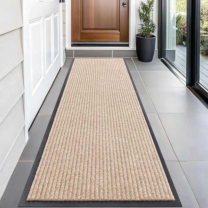 OLANLY Front Door Mat Indoor Outdoor Entrance, Waterproof Heavy Duty Doormat by OLANLY