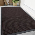 Smiry Front Door Mat Outside Entrance, Heavy Duty Natural Rubber Doormat by Smiry