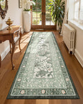 GarveeHome Sage Green 2.5 x 8 Washable Kitchen Runner Rugs Non Slip Provence by GarveeHome