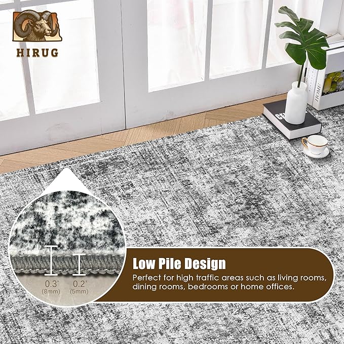 Washable Area Rug 9' x 12' Vintage Traditional Persian Mat - Image 5